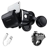 VR 3D Brille, Virtual Reality Brille Headset Handy für 3D Film und Spiele, für iPhone 13/12/11/X/8/7, Samsung S20/S10/Note10, Xiaomi, Huawei usw.(Color:C)
