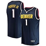 ZHILIN Michael Porter Jr. Basketballtrikot Denver Nuggets 2020/21 Navy – #1 Herren Trikot Fast Cool Atmungsaktiv Stoff Break Vest Jersey