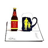 Happy Birthday 3D Karte für Papa, die beste Geburtstagskarte für Vater, lustige Grußkarte für Papa (Bier)