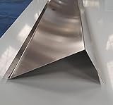 200 cm Ortgangblech Zuschnitt 350mm Aluminium Natur 0,8mm Kantblech Dachblech Winkelblech Dachprofil Ortgang 2000