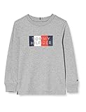 Tommy Hilfiger Jungen Global Stripe Graphic Tee L/s Hemd, Grau, 92