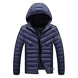 Steppjacke Herren Warm Winterjacke Jacke Mit Abnehmbar Kapuze Winter Verdickende Wintermantel Daunenjacke Leichte Jacket Outdoor Puffer Gepolstert Baumwollkleidung Mantel Herbst Winter Stepp