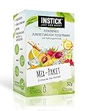 INSTICK | Zuckerfreies Instant-Getränk - Mix-Paket Eistees - Sorten mit Grüntee- und Schwarztee-Extrakt | 12-er Packung für 12 x 0,5 L
