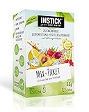 INSTICK | Zuckerfreies Instant-Getränk - Mix-Paket Eistees - Sorten mit Grüntee- und Schwarztee-Extrakt | 12-er Packung für 12 x 0,5 L