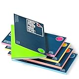 AdPads® elektrostatisch selbstklebende Moderationskarten | 175 x 100mm, 500 Blatt, Set Bunt | Große Static Sticky Notes | Beweglich und verschiebbar auf jeder Ob