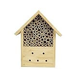 MOMAO Bienenhotel, Holz-Insektenstock geeignet für Schmetterlinge, Bienen und Marienk