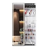 JRZTC Abschließbarer an der Wand befestigter hängender Schmuckschrank-Organizer, Holz-Schmuckkästchen & Organizer, perfekt für die Aufbewahrung von Make-up-Schmuck