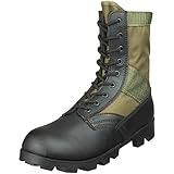 US Army Combat Vietnam Era Jungle Mens Boots Military Panama Sole, Olive, 43 EU (9 UK)