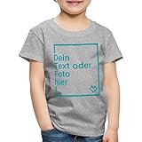 Spreadshirt Personalisierbares T-Shirt Selbst Gestalten mit Foto und Text Wunschmotiv Kinder Premium T-Shirt, 110-116, G