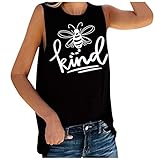 Damen 3D Druck T-Shirt Sommer Kurzarm Oberteile Tshirt Rundhals Blumendruck Loose Tunika Bluse Tops Oversize Shirt Top Basic Casual Tee Shirt V30 - Black XXL