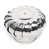 Futchoy Φ 160mm Dachventilator Dachentlüfter Dachentlüftung Lüftungsaufsatz Edelstahl Drehbar Turbo 160mm Windgetrieben Dachhaube Windkraftanlag