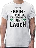 Karneval & Fasching Kostüm Outfit - Das ist kein Kostüm Ich Bin wirklich EIN Lauch - schwarz - M - Weiß - lauch kostüm - L190 - Tshirt Herren und Männer T-S