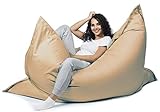 sunnypillow XXL Sitzsack, Riesensitzsack Outdoor & Indoor 180 x 145 cm mit 380L Styropor Füllung Sessel für Kinder & Erwachsene Sitzkissen Sofa Beanbag viele Farben und Größen zur Auswahl Beig