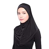 SnakellDamen Muslim Islamischen Hanfstoff Kopftuch Schal Kopfbedeckungen Einfarbig in vielen Farbe Kopfbedeckung Halstuch Haartuch Damen Gesichtsschleier, Schal, Pashmina Turb