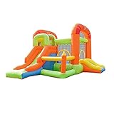 DBOATB Aufblasbares Schloss Kinderspielplatz Aufblasbares Sprungbett Rutsche Aufblasbares Sprungbett Aufblasbares Schloss Kinderspielplatz Aufblasbares Schloss (Color : Orange, Size : 385x255x230