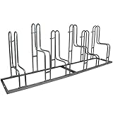 Fahrradständer Reihenparker für 6 Fahrräder feuerverzinkt 2x3 Mehrfachständer Hoch- Tiefaufnahme der Räder Radständer Aufstellständer Fahrrad Ständer B-Ware (Neuware mit Produktionsfehler)
