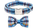 Unique style paws Hundehalsband mit Abnehmbarer Fliege, Hundehalsbänder mit Schleife für kleine mittel Groß Hunde, Fliege Hundehalsband verstellbar XXS-XL
