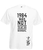 Street Decals T-Shirt inspiriert von 1984 Big Brother George Orwell Gr. S, weiß
