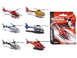Majorette 212057520 Helikopter Bell 429, Die-Cast-Hubschrauber, Notarzt, Feuerwehr, Polizei, Luftrettung, 6 versch. Modelle, Lieferung: 1 Stück, zufällige Auswahl, 13 cm lang