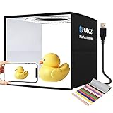 PULUZ 9.8'25CM Fotostudio Tragbar, Helligkeit, dimmbar, faltbar, Multi-Winkel-Aufnahmen für Fotografie, kleine Produkte, mit 96 LED-Lichtern und 6 doppelseitigen farbigen Hintergründen F