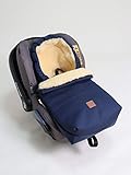 Kaiser 6534113 Emma, Babyschalen Lammfell Fußsack, blau, 950 g