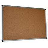 VISCOM Pinnwand kork - 110 x 75 cm - Korkwand - Korktafel - Notizbrett aus Kork, Weitere Größen Wählb