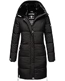 MARIKOO Damen Winter Jacke Stepp Parka Mantel Winterjacke warm gefüttert Kunstpelz STRELIZIAA S-XXL (Schwarz, S)