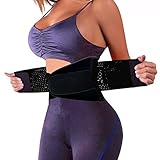 Sport Powergürtel Waisttrainer Taillengürtel Korsett, in Schwarz Größe Medium, Powerbelt, Cincher, Shaper, Unterstützung fürs Training, F