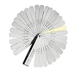 Fühlerlehren, Ventillehre, Abstandslehre, 32 Klingen Hochpräziser fühlerlehre edelstahl mit, Dual Marked Metric und Imperial Gap Messwerkzeug