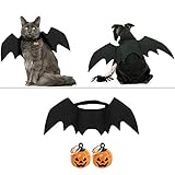 outgeek Halloween Haustier Kostüm Fledermausflügel Cosplay Hundekostüm Katze Kostüm für Party