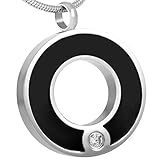 OPPJB Gedenkhalsketten Für Ascheedelstahl Stabiler Kreis Qualität Feuerbestattung Schmuck Anhänger Damen Man-B