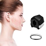 Jawline Trainer, Jaw Exerciser, Jaw Trainer, Gesichtsstraffer, Kiefer Training, Gerät Zum Kräftigen Und Straffen des Kiefer- Und Halsbereichs, Definieren Sie Ihre Kieferlinie (Black-Large)