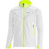GORE WEAR Herren Isolierte Laufjacke, R5, GORE-TEX INFINIUM, L, Weiß/Neon-Gelb