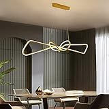 Modern Esstischlampe LED Pendelleuchte Dimmbar Esszimmer Wohnzimmer Deko Kronleuchter Höhenverstellbar Kreatives Design Acryl Hängelampe mit Fernbedienung Deckenleuchte Schlafzimmer Küche Hängelamp