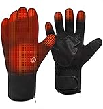 HYMKL Beheizbare Handschuhe für Herren und Damen, wasserdicht, Temperatureinstellbar, Touchscreen, warme Handschuhe, geeignet für Motorrad, Jagd, Skifahren und Wandern (Größe: XX-groß) (Small)