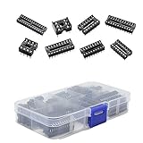 Argerrant 66pcs DIP IC-Sockel-Adapter Solder Typ Sockel Kit 6,8,14,16,18,20,24,28 Pin for Arduino PCB DIY Kit (Farbe : As Show)