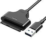 USB 3.0 Zu SATA Adapter Konverter für 2,5 Zoll Festplatten Laufwerke SSD/HDD, 20cm, Unterstützt UASP…