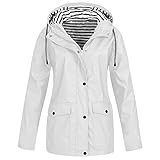 Caixunkun Women's 3/4 Puffer Jacket with Faux Fur Trimmed Hood, Water Resistant(White, 3XL)