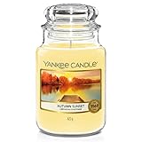 Yankee Candle Autumn Sunset Duftkerze, Glas, Gelb, 10.7