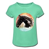 Spreadshirt Ostwind Der Große Orkan Ostwind Im Profil Mädchen T-Shirt mit Raffungen, XL, Mintgrü