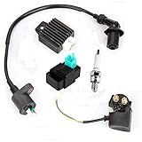 Motorradzündungsspulen, RILOER 5 Pins Roller CDI Box für Motor ATV Dirt Bikes Pit für GY6 50cc-125