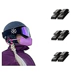 MAVSGO Helmclip Maskenhalter Skihelm,Helm Halterung Clip einfache Montage genial einfache Montage am Helmrieme Helm Clip 3/5 Paar (Black-6PC)