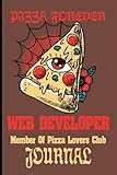 Pizza Forever Web Developer Member Of Pizza Lovers Club Journal: Surrealistic colorful pizza Slice Halloween themed cover gift for pizza lover Web Developer for writing, journaling, diary or work