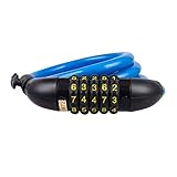 fahrradschloss zahlenschloss Schloss Fahrrad Fahrradradschloss Fahrradhelmschloss Fahrradschlosskabel Fahrradschlosskombination Blue,F