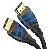 KabelDirekt – HDMI 2.1 Kabel, Ultra High Speed, Zertifiziert – 2 m – 8K@60Hz, 48G, neuester Standard, offiziell lizenziert/getestet für perfekte Qualität, optimal für PS5/Xbox, blau/schw