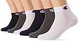 Champion Herren Legacy Quarter Socks X6 Sportsocken, Mehrfarbig (BLEU Marine/Blanc/GRIS Fonce 97Z), 39/42 DE (6er Pack)