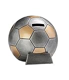 RaRu Fussball-Spardose mit Wunschgravur und 3 Anstecknadeln (Sticker)