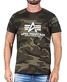 ALPHA INDUSTRIES Herren T-Shirt Basic 100501C Olive camo (239) XXL