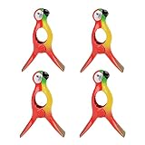 CYXZX 4 PCS Beach Handtuch Clip Papagei Handtuch Strand Handtuch Kleidung Halter for Beach Lounge Stühle Terrasse Pool Kleidung Quilt Decke Deck