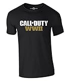 Call of Duty WW2 T-Shirt CoD Gaming Tee Videospiel (L, Schwarz)